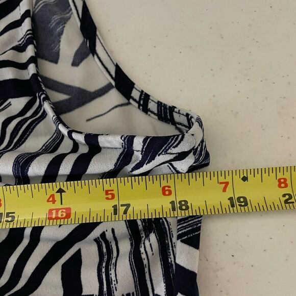 Jones studio blue and white striped blouse - Picture 5 of 8